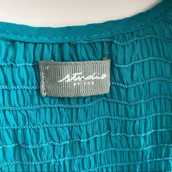 Studio by YDE | Teal Sheer Sleeveless Top - Picture 10 of 12